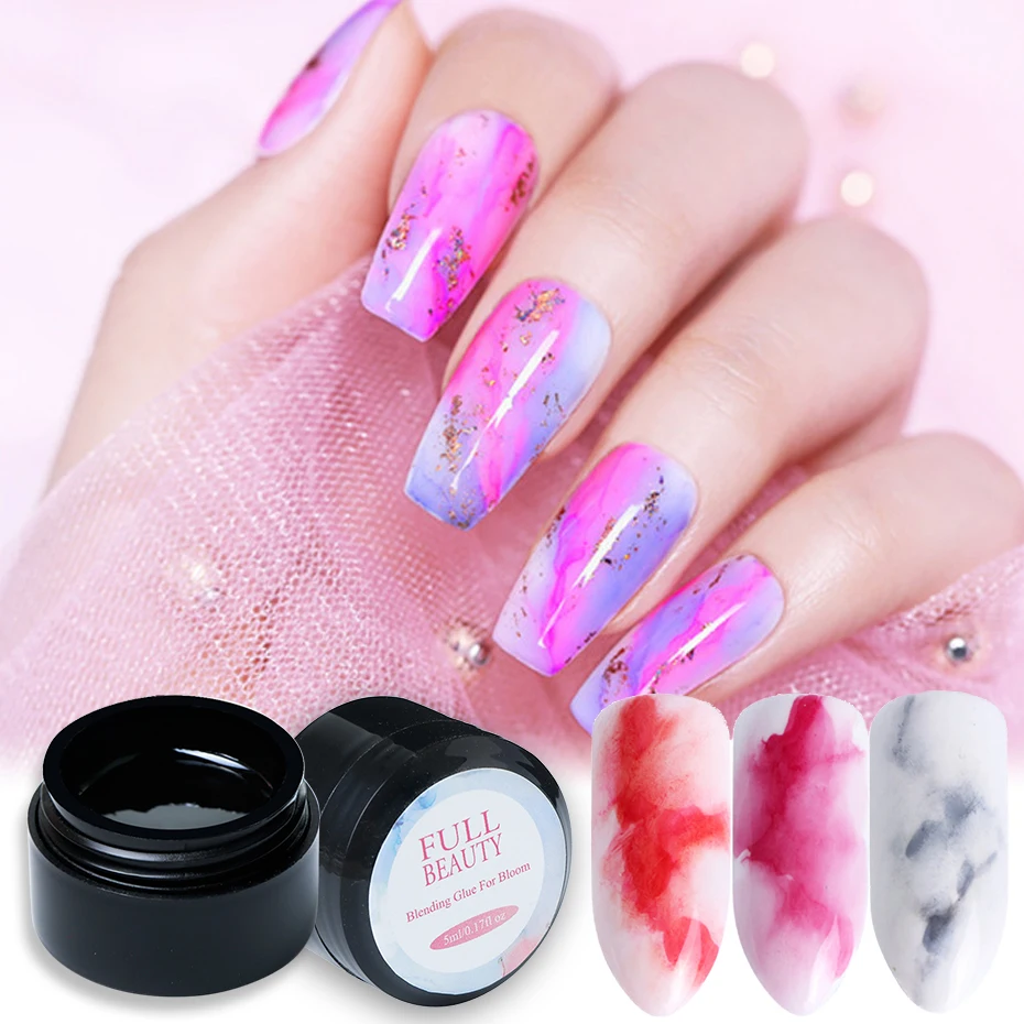 5 мл акварельные звенья лак для ногтей Цветущий дымчатый эффект клей волшебный