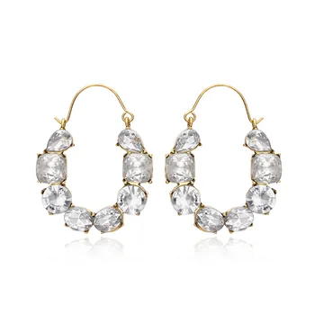 

Pendant Earrings Europe and America Vintage Artificial Gemstone Earrings Cool Female Ear Rings Mixed Batch