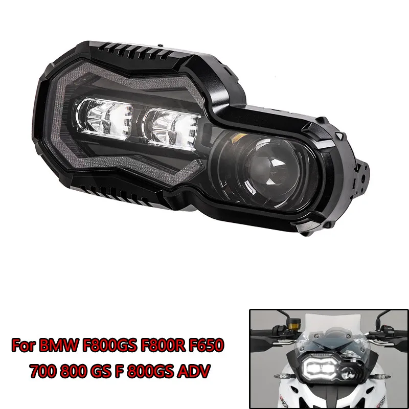 

Для BMW F800GS, F800R, F650GS F700GS ADV Приключения мотоцикла Дальний свет и ближний свет полный светодиодный проектор фара в сборе