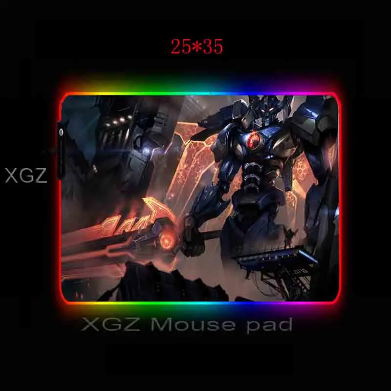  XGZ Anime Diamond Boy Large RGB Gaming Mouse Pad Black Lock-edge Custom Office Computer Desk Rubber