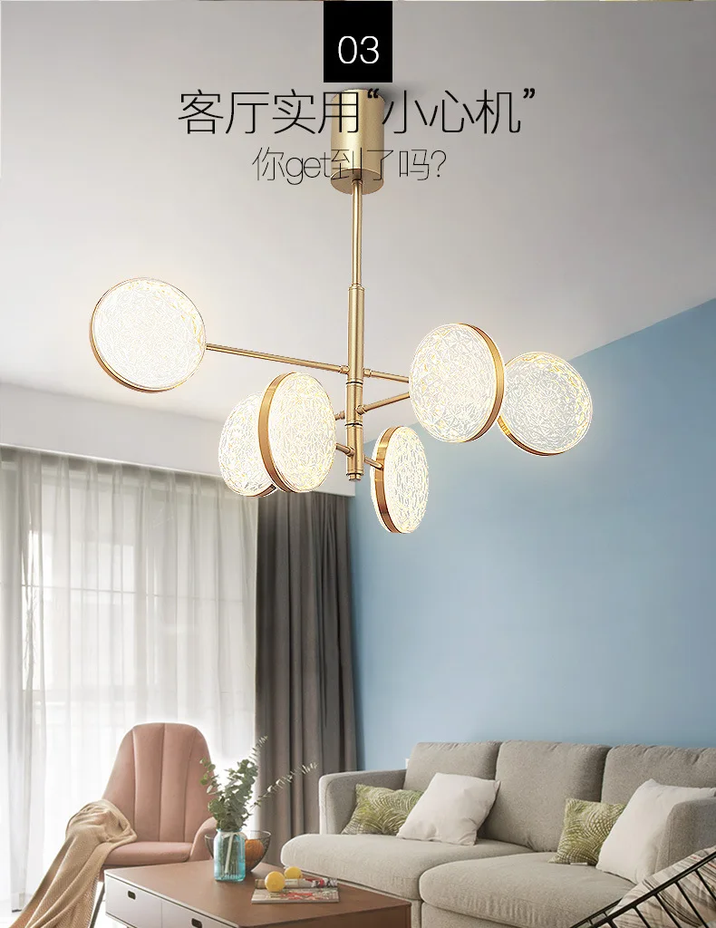 Lustra lampa, современный Золотой светодиодный светильник, скандинавский железный подвесной светильник, роскошное Хрустальное освещение для гостиной, ресторана