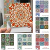 10pcs/set Mandala Style Crystal Hard Tiles Ceramics Wall Sticker Kitchen Wardrobe Home Decor Art Mural Peel & Stick Wall Decals ► Photo 1/6