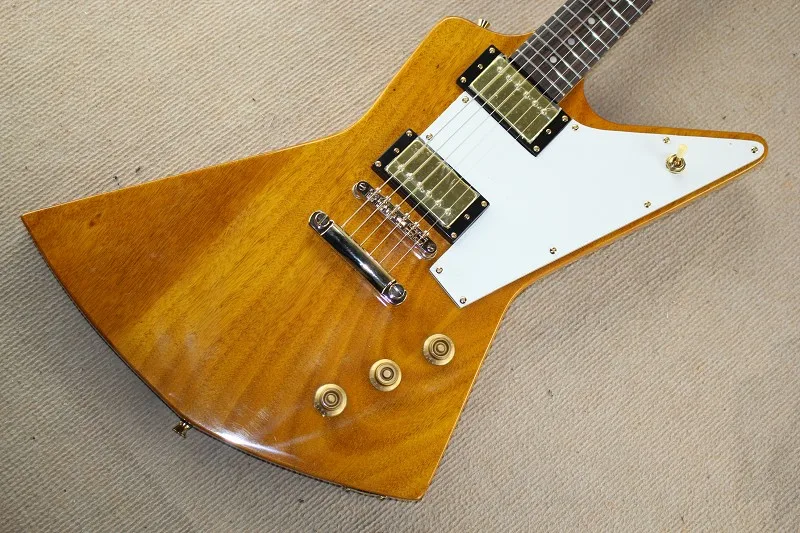 

Free Shipping New Custom Explorer Electric Guitar Natural 01 Limited