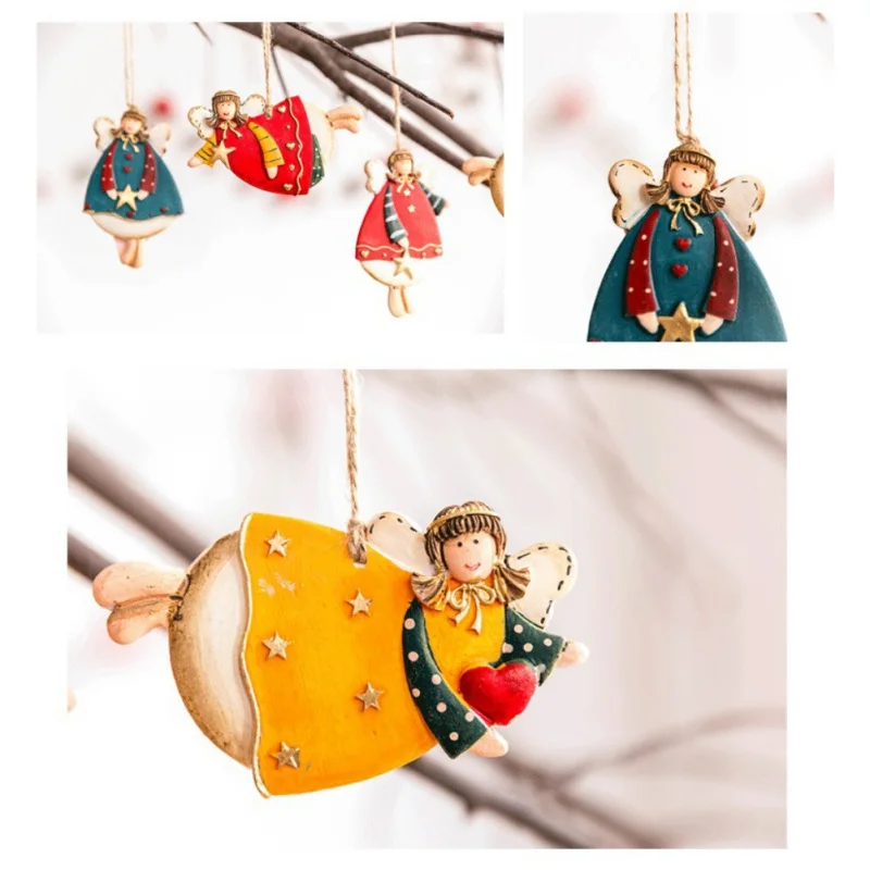 Christmas Gift Cartoon Shape Decoration Christmas Tree Pendant New Year Cute Ornaments lt