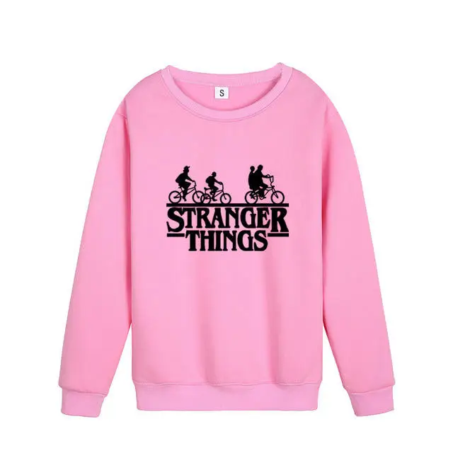 Pink Black Новинка, мужская толстовка с принтом «странные вещи», модная осенне-зимняя хлопковая толстовка с капюшоном для мужчин и женщин, свитер, пуловер с капюшоном, JA328 - Цвет: Pink Black