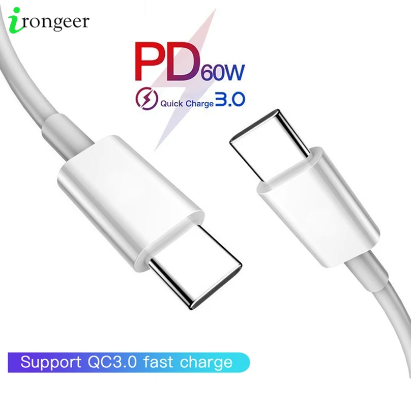 Кабель USB C к Type для Xiaomi Redmi Note 8 Pro быстрая зарядка 4 0 PD 60 Вт зарядный кабель MacBook |
