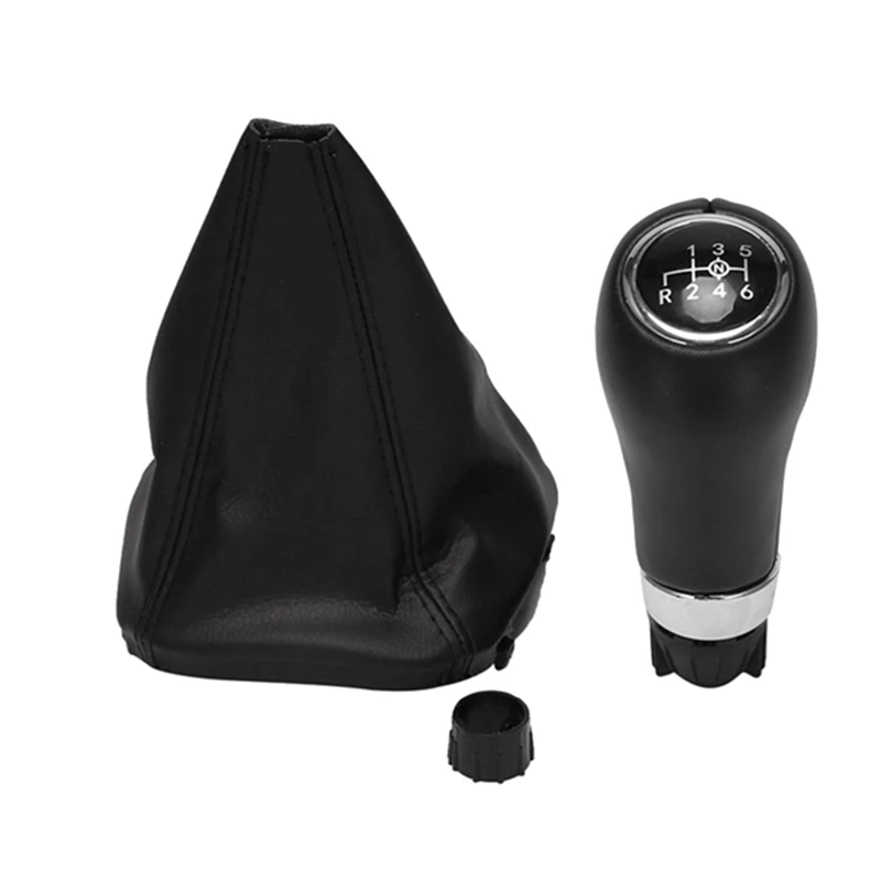 6 Speed Car Gear Shift Knob Shifter Lever Gaiter Boot Cover for