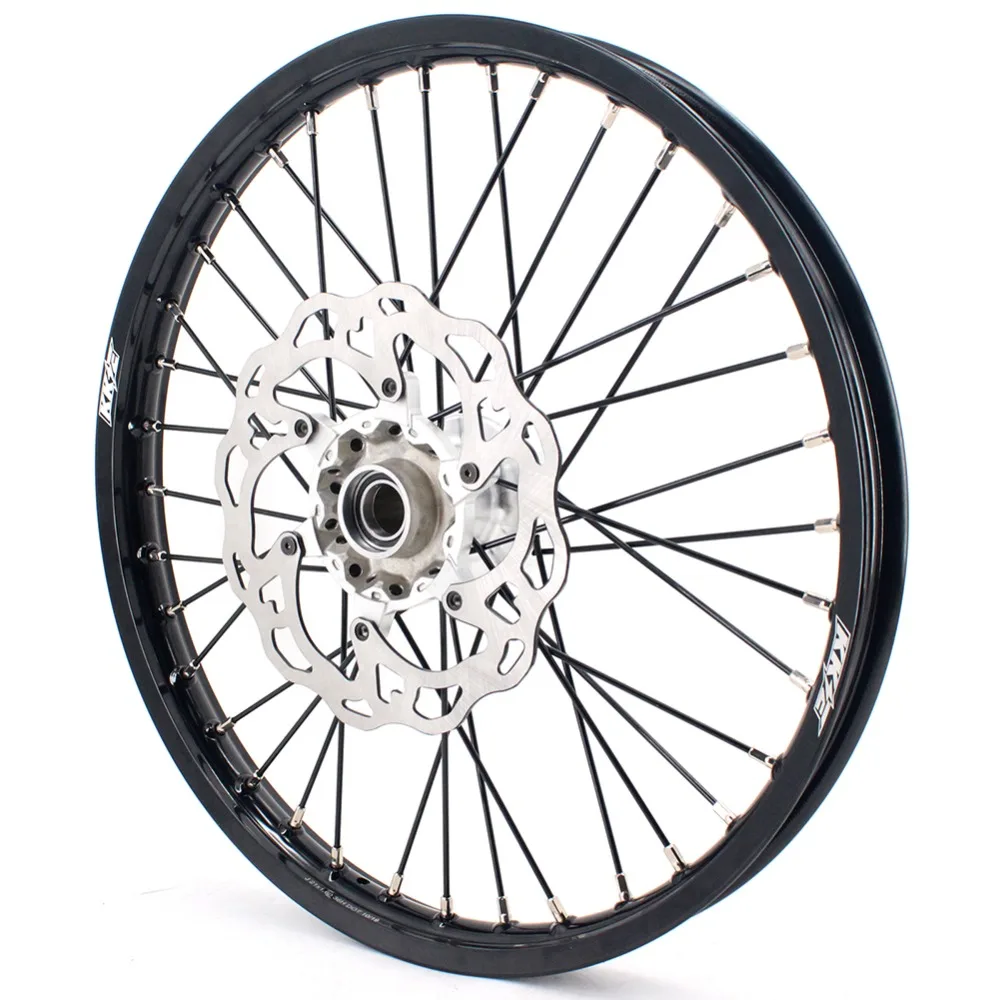 KKE 2" 18" эндуро Литые колеса Набор для KTM EXC EXC-F EXC-W 125-530 синяя Звездочка Серебряная ступица черные диски