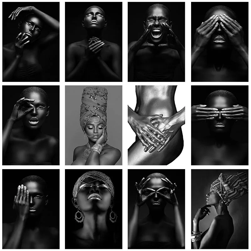 

5D DIY Black White Woman Diamond Painting Cross Stitch Full Square Drill Human Body Diamond Embroidery Room Decor Art