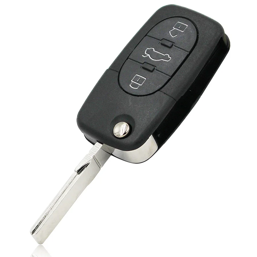 Дистанционный ключ бесключевого входа Fob 3 кнопки 433,92 MHZ 4D0 837 231 A для Audi ID48 чип 4D0837231A полный ключ с HU66 UNCUT BLADE
