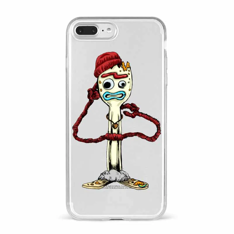 Чехол для iPhone 7 для телефона с мультипликационным принтом Forky 11 Pro X XS MAX XR 8 6 6s Plus забавная мягкая силиконовая задняя крышка с надписью Fundas - Цвет: TPU