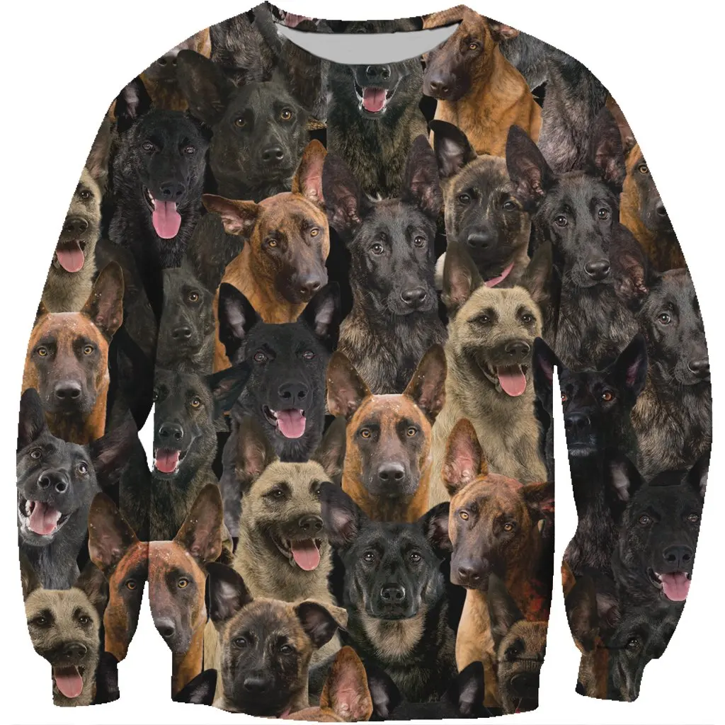 

Women's Sweatshirt You Will Have A Bunch Of Rough Collies Pets 3D Print Unisex Spring/Autumn Fashion Dogs Long-sleeve Round Neck