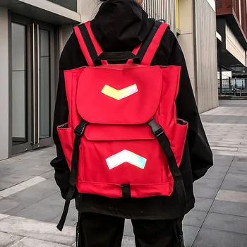 

Original Design Fashion Students Reflective Stripe Design Backpack&Oxford Cloth Material Width 28cm Height 42cm Thickness 12cm