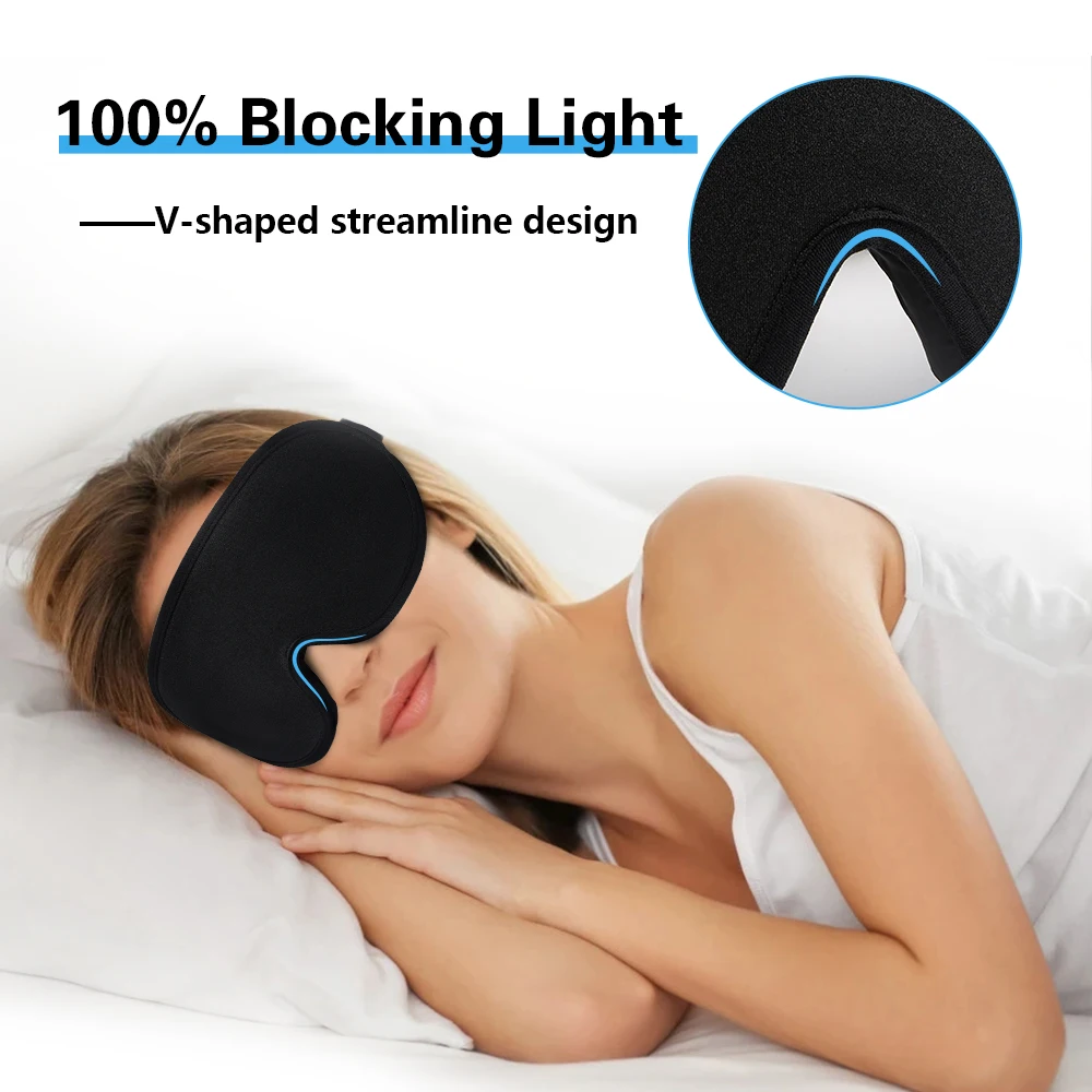 

3D Sleep Mask Memory Foam Eye Mask Eyes Bandag Eye Relax Block Out Light Portable Blindfold Soft Eye Patches for Travel