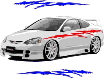 

For 2Pcs Racing VINYL GRAPHICS Car DECAL STICKER Truck Wall RV Camper Trailer NEW design