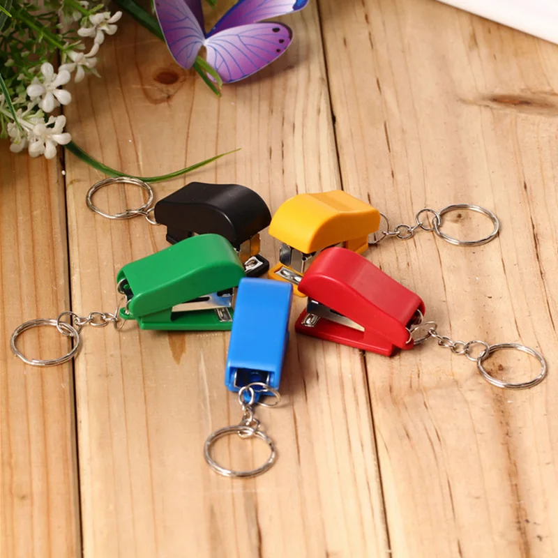 1Pc Mini Stapler Plastic Stationery Set Kawaii Stapler Paper Office Accessories Cute Multicolor Stapler