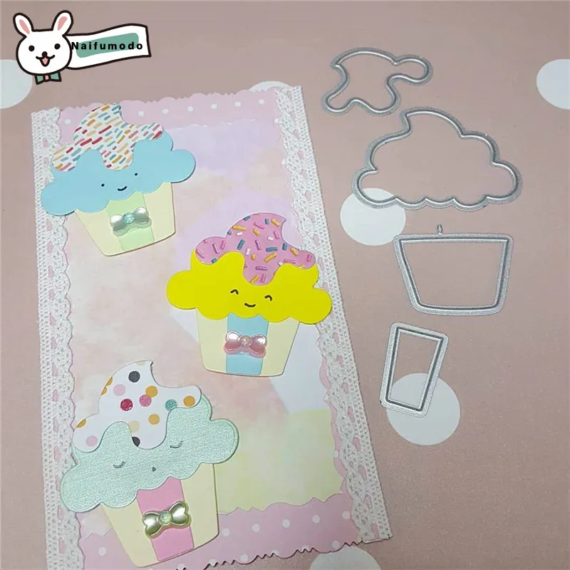 

Naifumodo Cup Ice Cream Cutting Dies Metal Dies Scrapbooking Album Card Making Embossing Stencil Diecuts Decoration