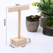 Простой деревянный ювелирные изделия Neckalce браслет серьги Дисплей Стенд держатель Органайзер