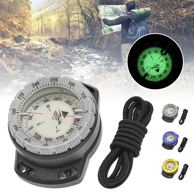 Underwater Compass Scuba Diving Navigation Compass Portable 50m Waterproof Luminous Dial With Wrist Strap Top Quality Recommend 1