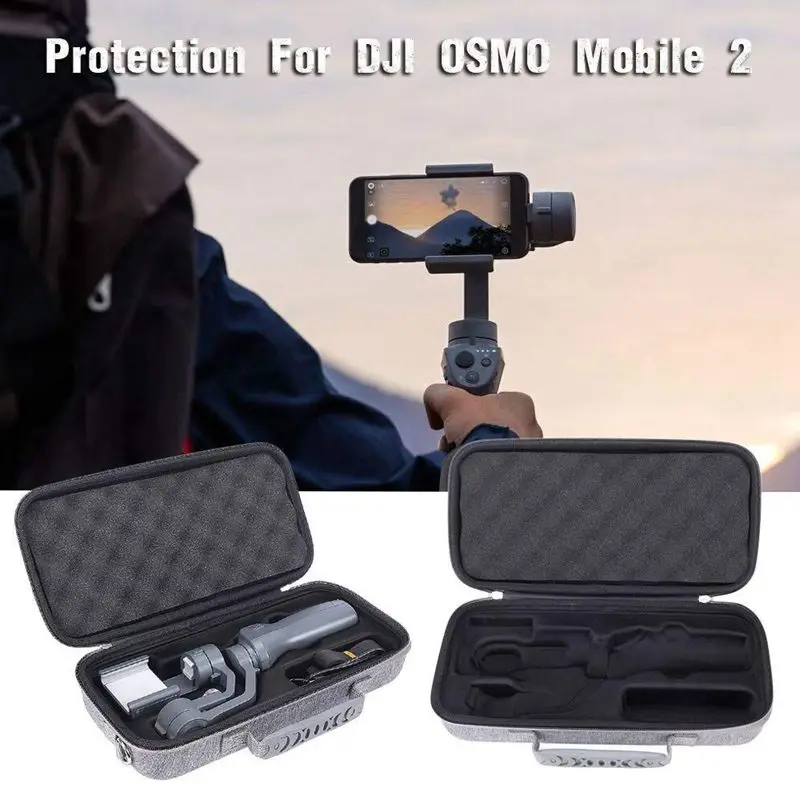 Жесткий EVA дорожный серый чехол для DJI OSMO Mobile 2, подходит для Автомобильная usb-зарядка ручной, power Bank & Phone (серый)