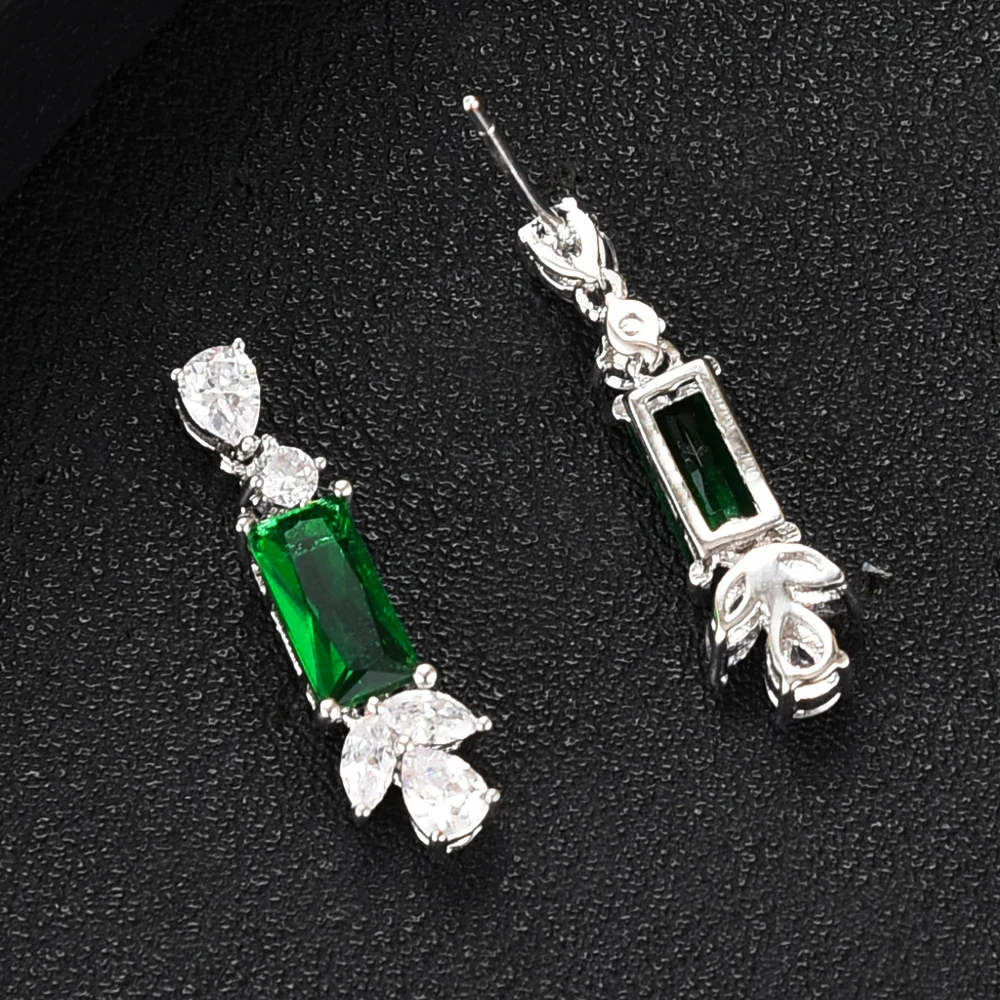 GODKI Одежда высшего качества Для женщин Bijoux(украшения своими руками) Свадебные украшения Роскошные блестящие украшения открыли филиал зеленый CZ Цепочки и ожерелья серьги для вечерние свадебные туфли