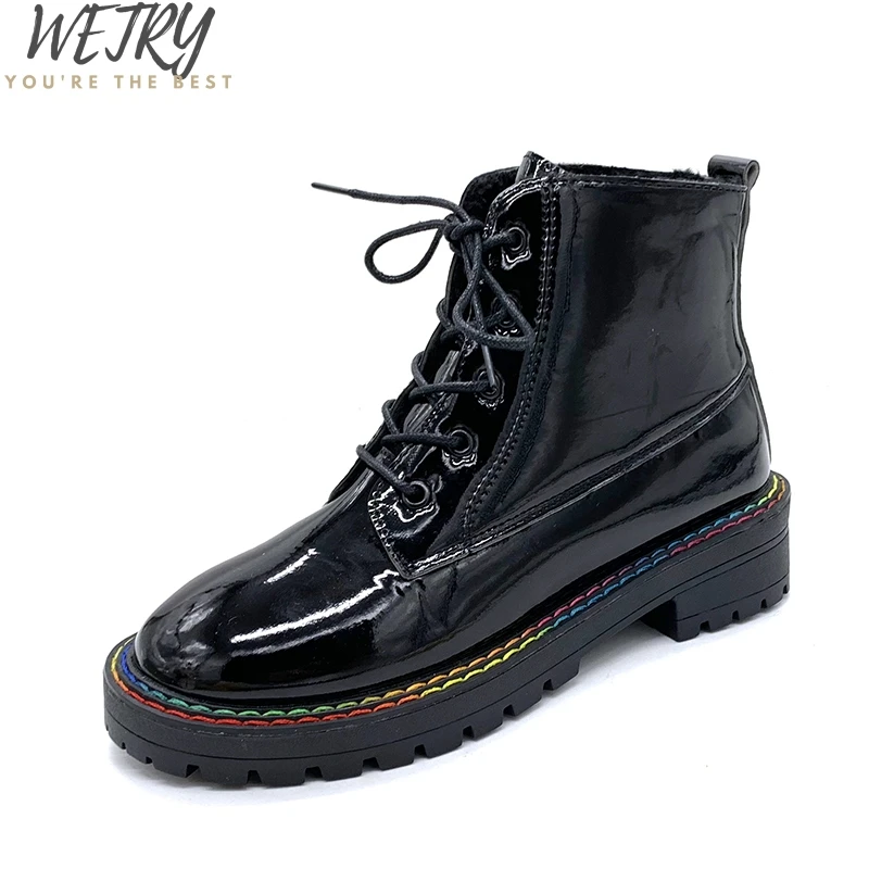 Dr Martens/осенние классические черные женские ботинки из искусственной кожи; зимние женские ботинки с мягкой подошвой; пикантные Ботинки martin с локомотивом; Размер 39