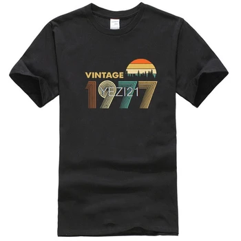 

Vintage 1977 Men T Shirt Black Cotton S 3Xl