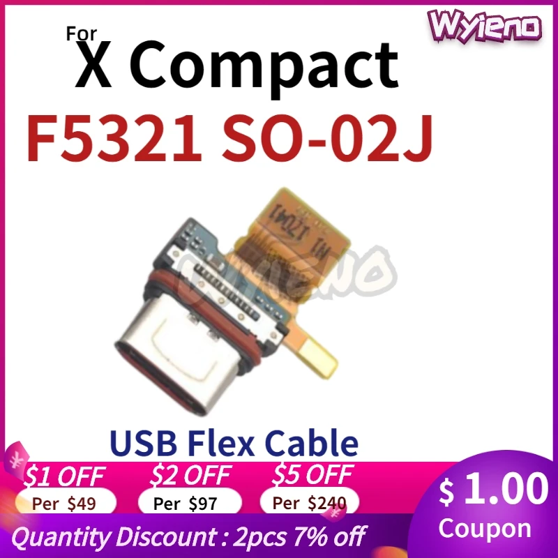 Wyieno For Sony Xperia X Compact F5321 SO-02J XC USB Dock Charging Port Plug Charger Connect Flex Cable Board | Мобильные телефоны