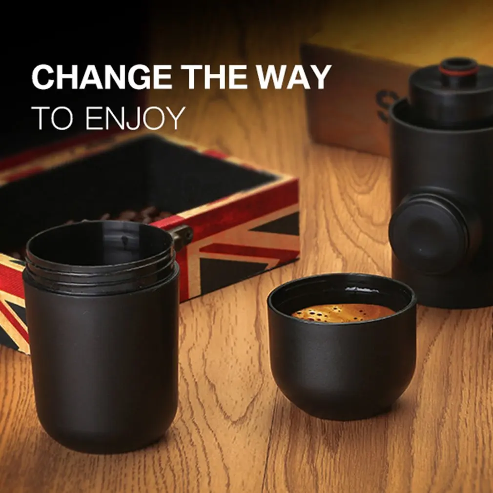 Portable Manual Coffee Machine Mini Coffee Maker Handheld Pressure Espresso Coffee Machine Pressing Coffee Cup