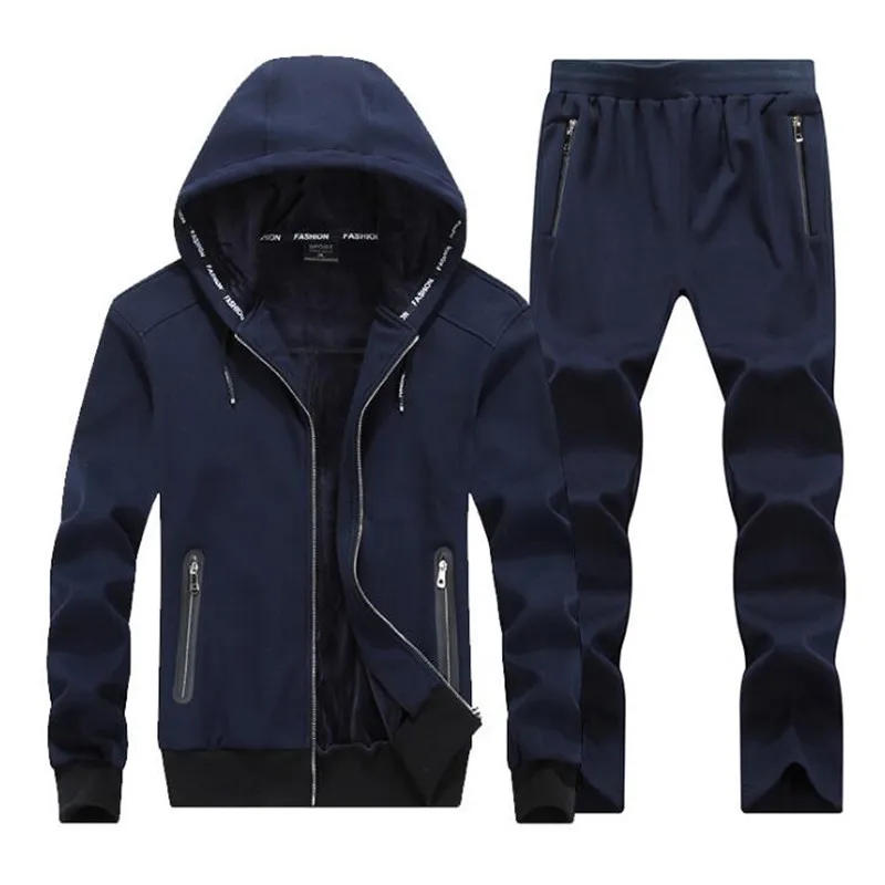

Men Set Hoodies Sportswear 2019 Spring Autumn New Sweatshirts Sporting Set Men's Tracksuits 2 Piece Hoodies+Pants Suit Clothing