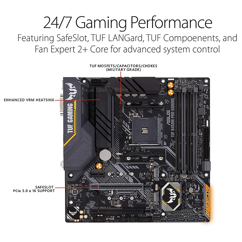 Asus TUF B450M-PRO GAMING B450 With AMD Ryzen 5 2600