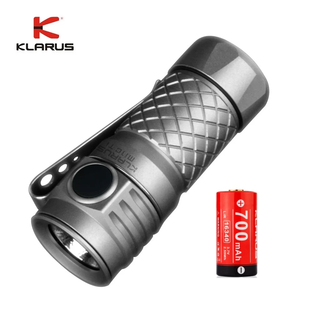 Кларус Mi1C светодиодный фонарик Ti/Cu CREE XP L HI V3 600LM мини Титан фонарь W/16340 литий
