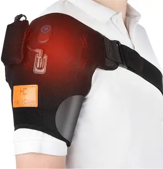

Wireless Massaging Heating Shoulder Therapy Wrap Vibration Heated Shoulder Wrap for Muscle Pain Relief Frozen Shoulder