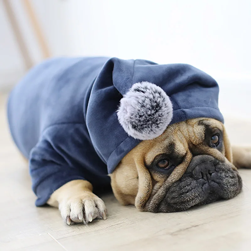 French Bulldog Hoodie Clothing Pet-Dog-Clothes Dogs-Coat Dog-Jacket Puppy Pug York Winter