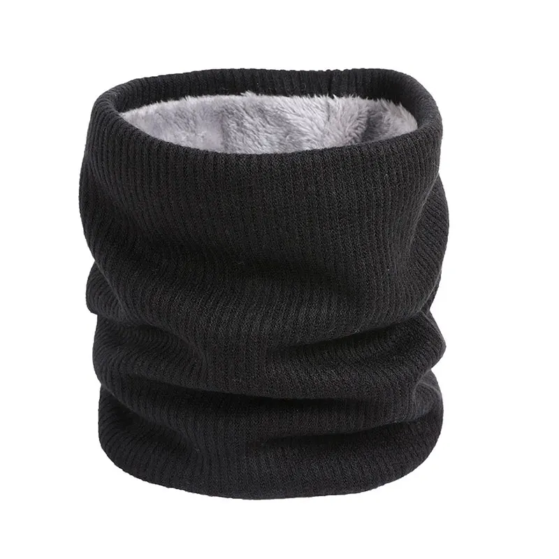 Зимний шарф для женщин, вязаные теплые кольца на шею, женские, детские, для девочек, маска для лица, мужской шейный платок, плюшевые шарфы-Снуды - Цвет: B