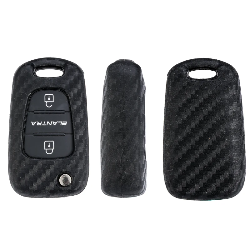 Carbon Fiber TPU Key Case Cover keyring For Hyundai I30 IX35 Accent I20 Sonata Kia K2 K5 Sportage L811 Sorento key case |