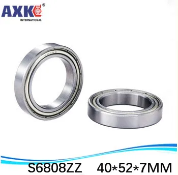 

500pcs Free Shipping SUS440C environmental corrosion resistant stainless steel deep groove ball bearings S6808ZZ 40*52*7 mm