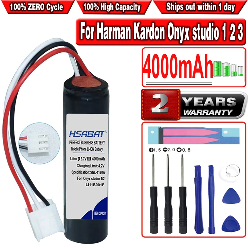 Аккумулятор HSABAT LI11B001F 4000 мАч для динамиков Harman Kardon Onyx studio 1 Studio 2 и 3 | Электроника