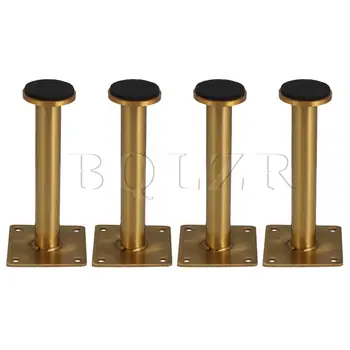 

BQLZR 4 x Stainless Steel Golden Furniture Legs 60x130mm for Sofa Bed Cupboard