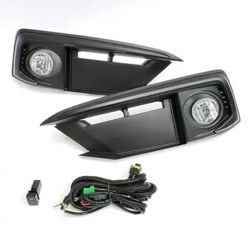 

Car Fog Lamp For Honda Civic 2019-2020 Left & Right Auto DRL Front Bumper Driving Spot Light Assembly with Bulb Grille Cover