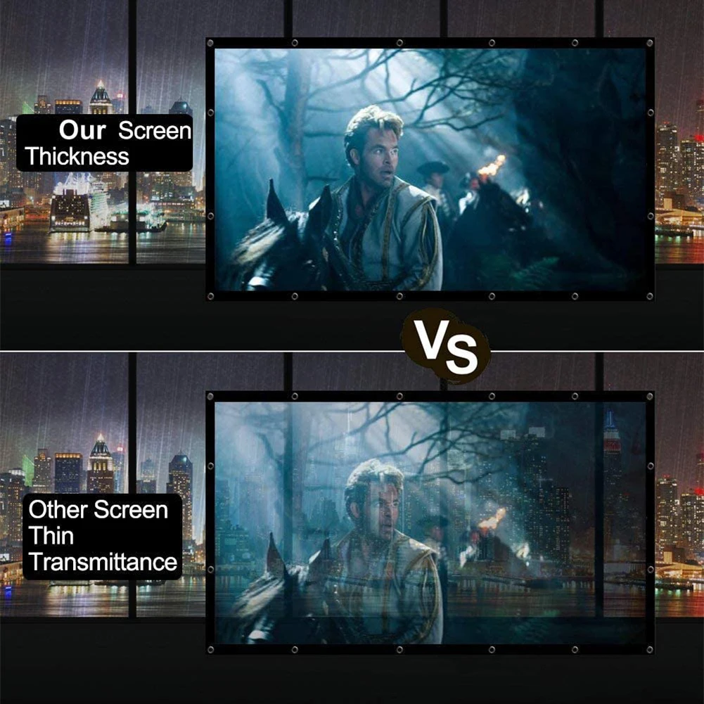 150 Inch 4:3 HD Foldable Anti-crease Portable Projector Movie Screen Used For Home Theater Outdoor And Indoor Projection Screen 5