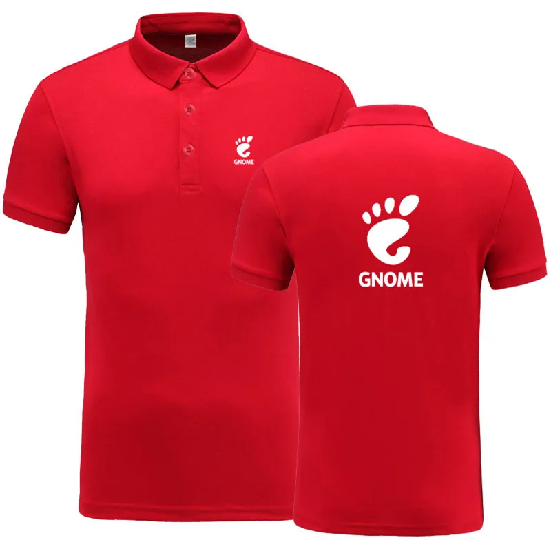 Новая летняя повседневная рубашка Gnome polo мужская хлопковая Однотонная рубашка поло с коротким рукавом мужская одежда