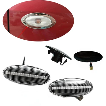 

12V 18LED Side Marker Lights Turn Signal Light Panel Lamp For NISSAN Micra Cube Note for Qashqai J10 X-Trail Side Repeater Lamp