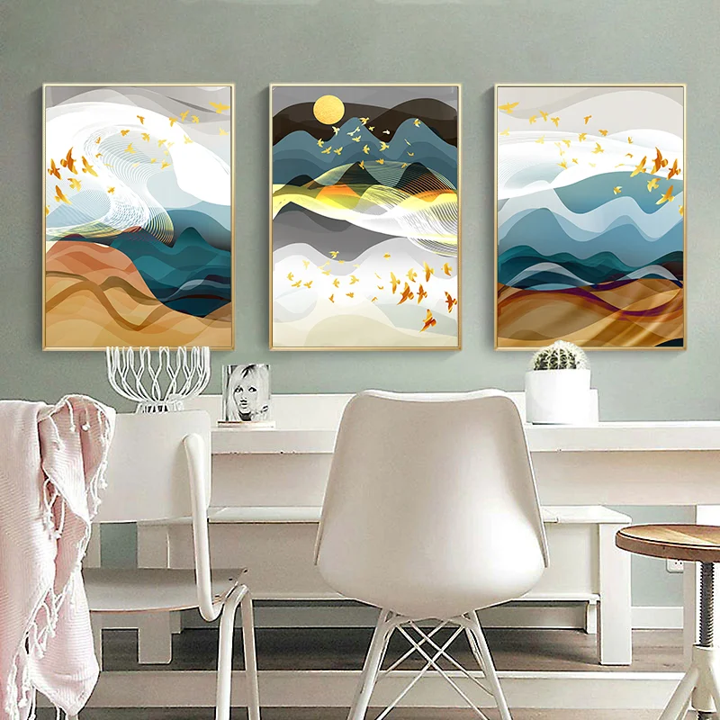 Оформлена абстрактная модульная фотографии Wall Art Холст плакат для Гостиная