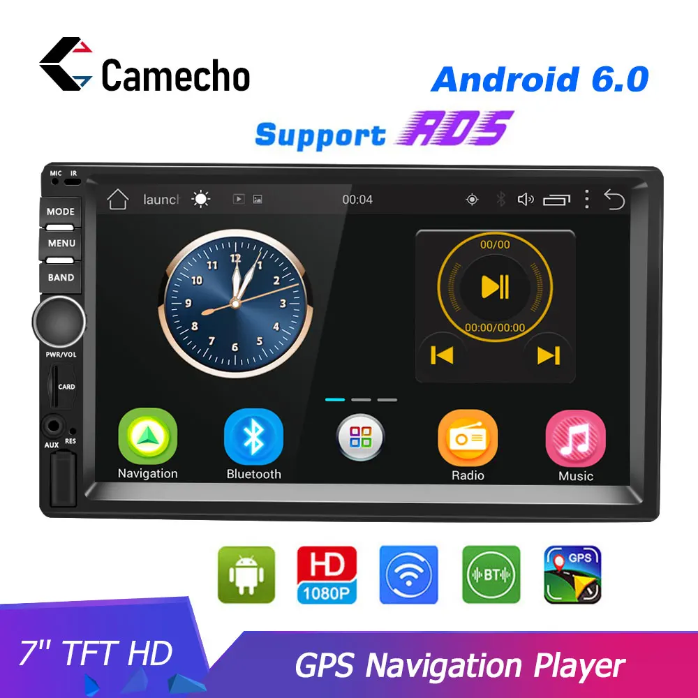 Продажа Camecho Android 2 Din автомобильное радио font b gps b font Навигация стерео 7