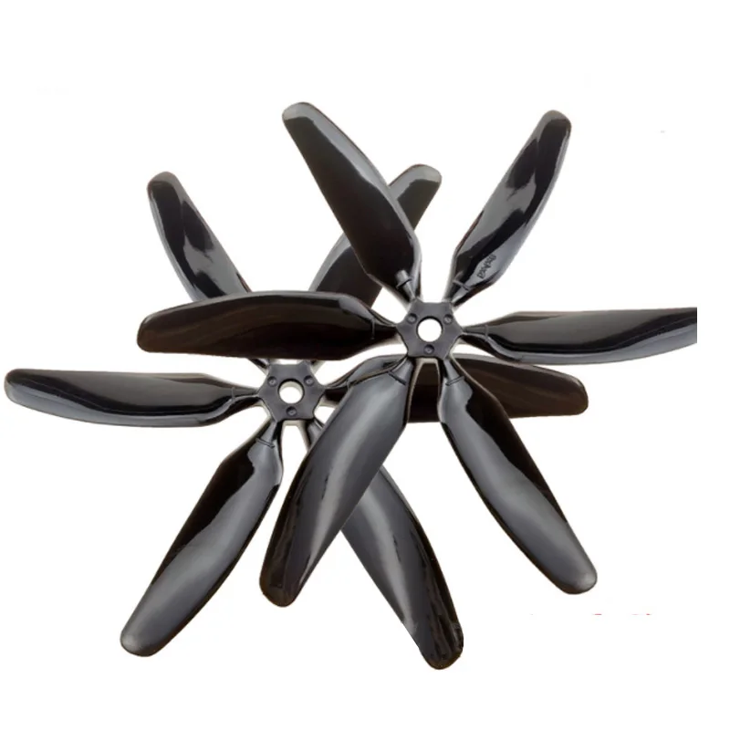 Lot de 5 paires d'hélices 504060 six pales 8 pouces pour drone, vue d'ensemble