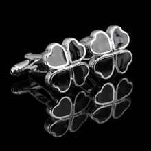 

New Trendy Cufflinks for Mens Shirt Cuff Buttons Enamel Black Flower High Quality Get-Together Gift Wedding Gemelos Abotoaduras