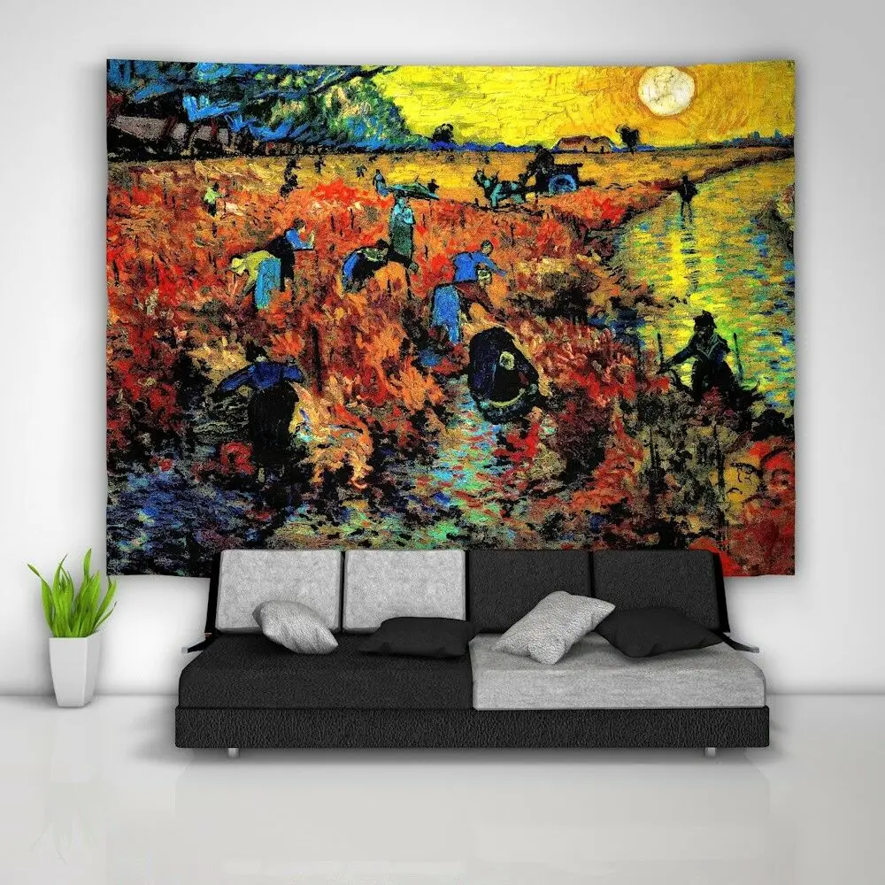 Изготовленный На Заказ Ван-Гог Wandteppich Kunst Wandbehang Tisch Bettdecke Wohnkultur