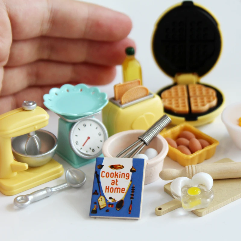 1/12 Miniature Dollhouse Baking Cooking Pretend Play Mini Utensils for
