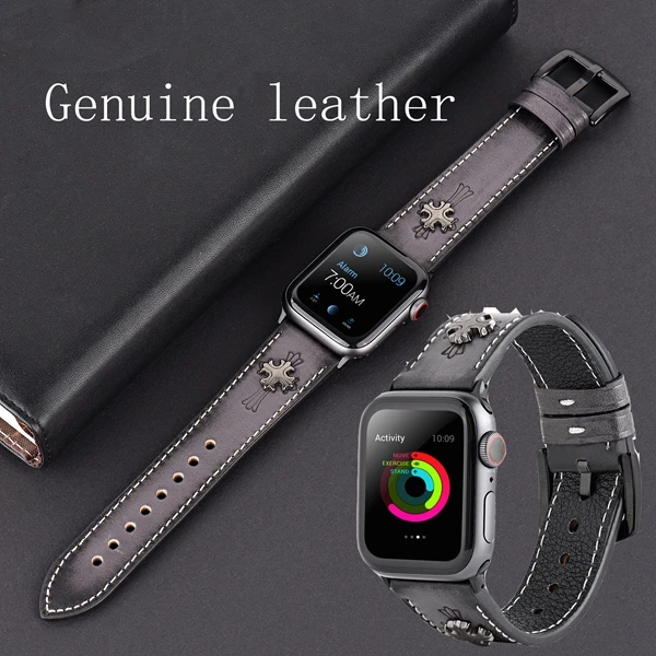 Высокое качество из натуральной кожи петлевой для Apple Watch Band series 1 2 3 4 модный iWatch